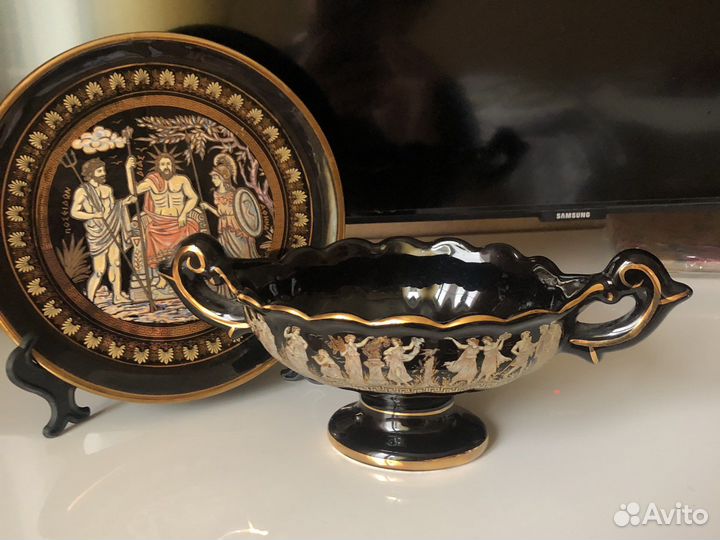 Ваза на ножке для фруктов и конфет Греция