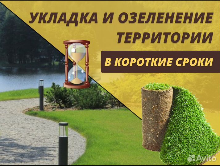 Газон рулонный под ключ