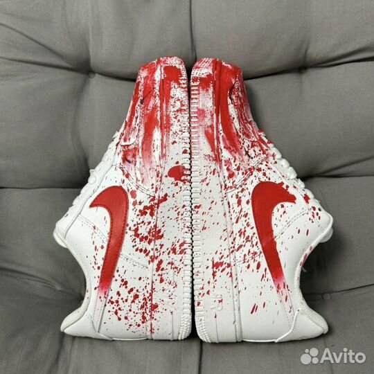 Кроссовки Nike Air Force 1 Blood Custom Sneakers