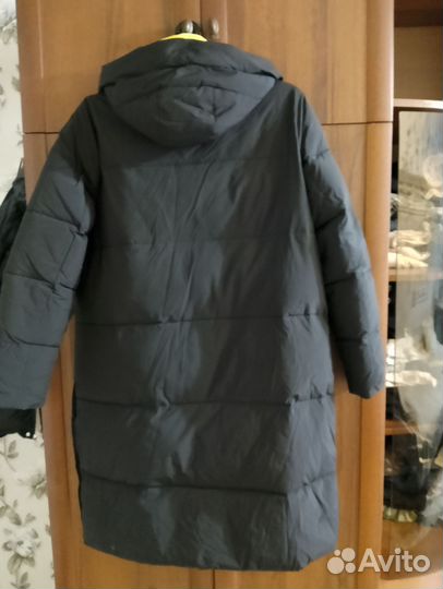 Пуховик зимний длинный женский 52-54, торг