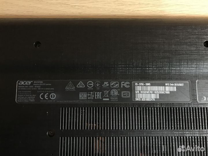 Ноутбук Acer aspire e5 575g
