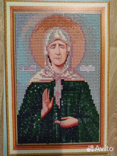 Икона алмазная мозаика Матрона