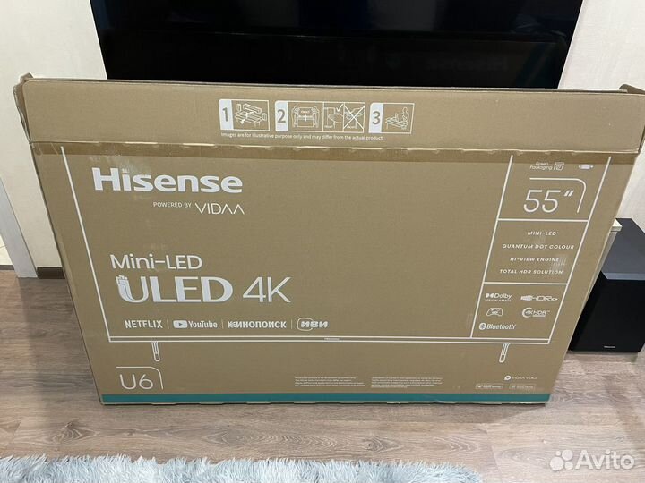 Телевизор Hisense 55U6KQ на гарантии