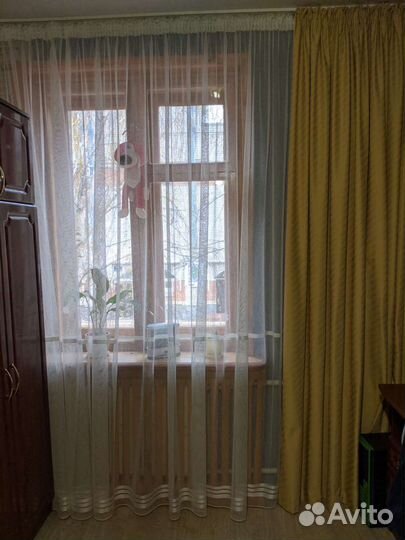 Шторы жёлтые тюль