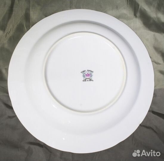 Набор Тарелки суповые 6 шт, Цветы, Япония, диаметр