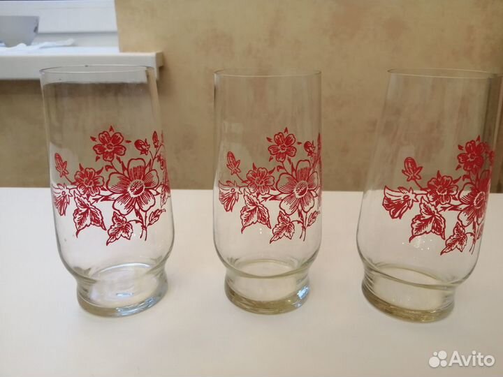 Стеклянные фужеры, бокалы, стопки СССР