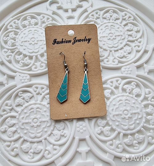 Серьги новые с натуральными камнями