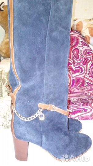 Сапоги женские,замшевые,37 размер,новые