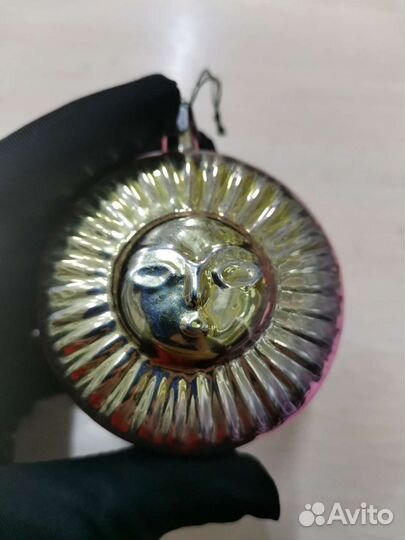 Ёлочная игрушка СССР Солнце (Ч)