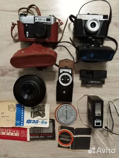 Фотоаппараты фэд-5в, Смена 8М, другая фототехника