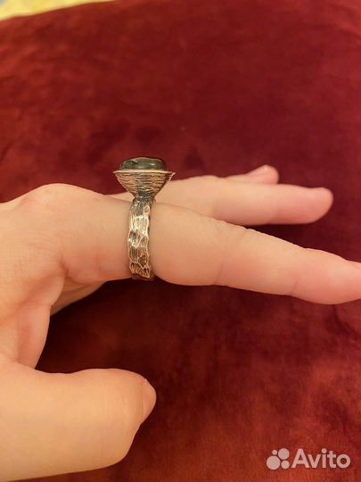 Серебряное кольцо 18,5 лабрадорит