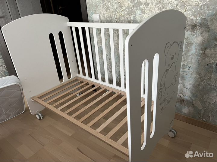 Детская кроватка + матрас полиуретановый CH-620