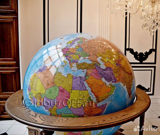 Политический глобус VIP большой напольный, D130см