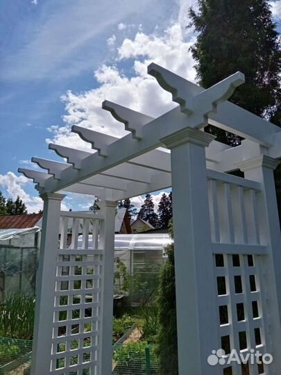 Арка садовая с кашпо для цветов