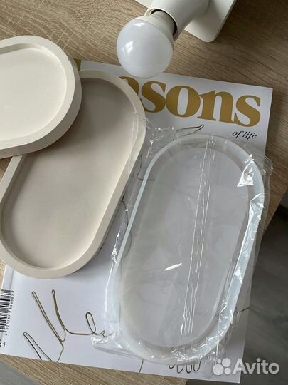 Силиконовая форма / молд / овальный поднос