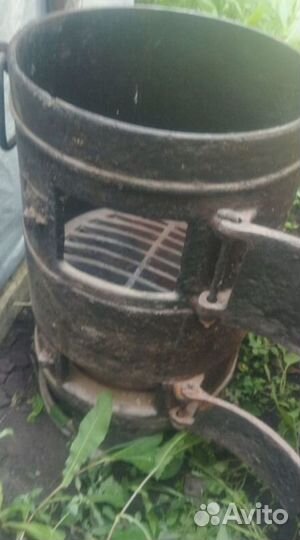 Печь буржуйка чугунная разборная СССР