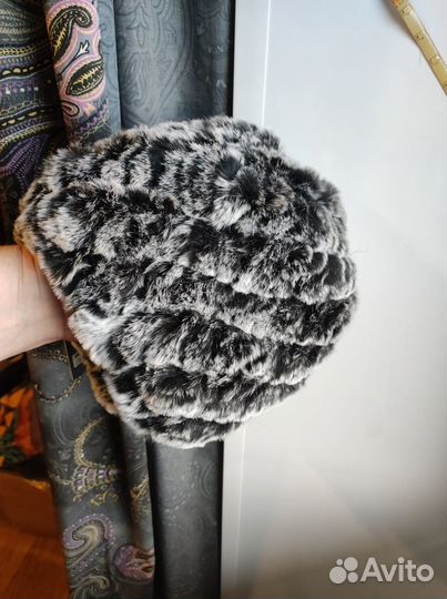 Новая шапочка вязаный мех