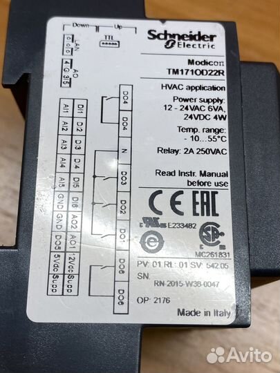 Modicon M171/M172 T Schneider Electric Контроллер