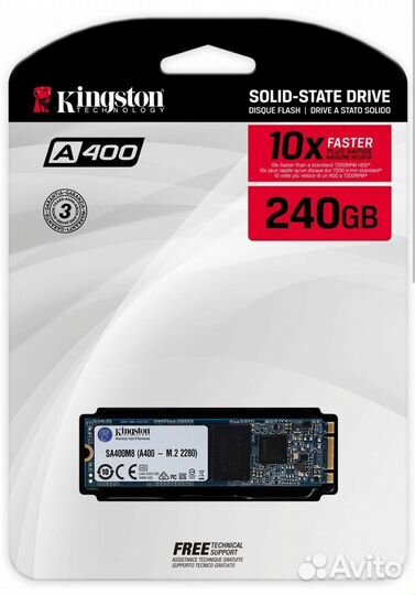 Kingston ssd m.2 240гб