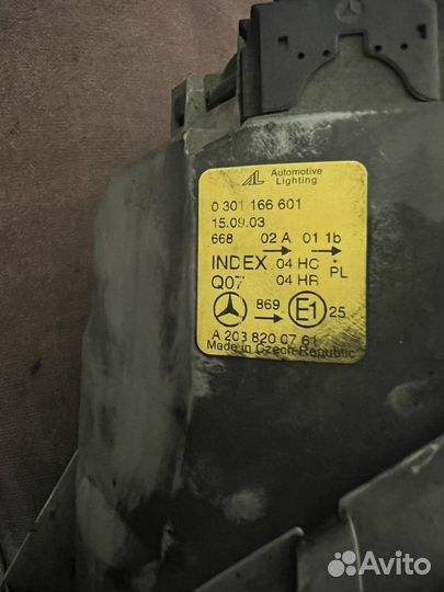 Фары Mercedes W203