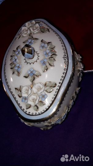 Фарфоровая шкатулка конфетница СССР