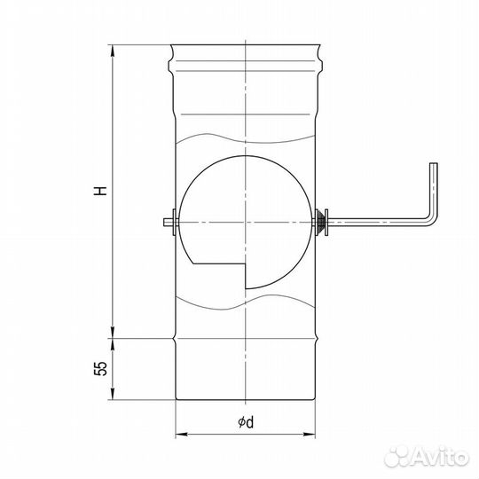 Шибер ferrum (430/0,5 мм) Ф110
