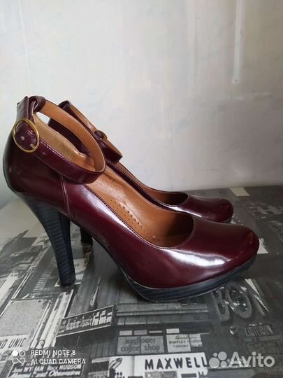 Туфли спелая черешня, бордо, лак р.39-40