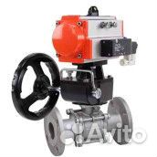 Кран шаровой DN.ru BV3131P(3pc) -FP-F-ISO-H Ду80 Ру25, фланцевый, полнопроходной, трехсоставной, нер