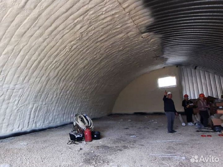 Утепление напылением пенополиуретана