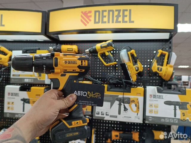 Шуруповерт дрель Denzel 12 v 2 а