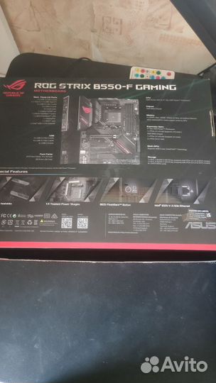 Материнская плата am4 ROG strix B550-F gaming