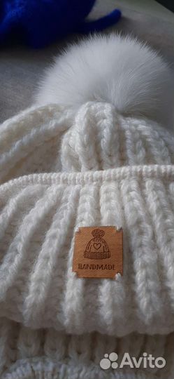 Шапка ушанка женская пух норки