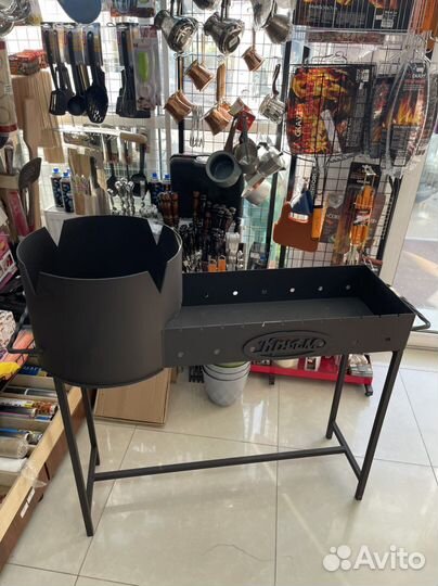 Мангал с печью под казан 12 л Крым