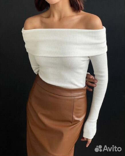 Кофта женская лапша со спущенными плечами