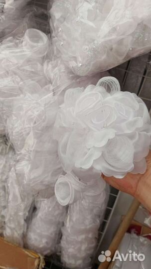 Банты для волос белые