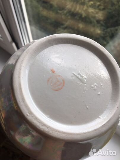 Ваза цветное стекло винтаж