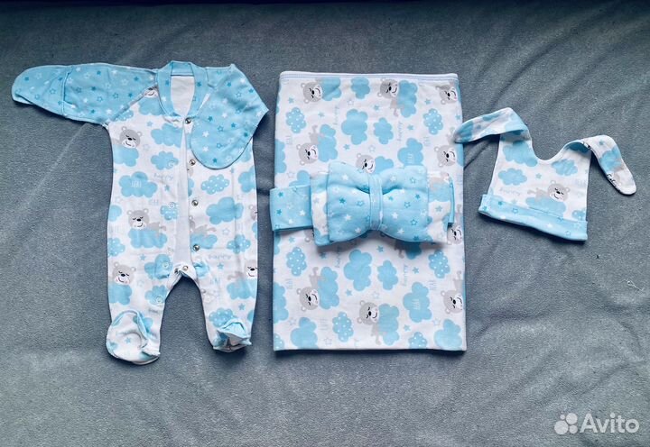 Комплект на выписку для мальчика (летний)