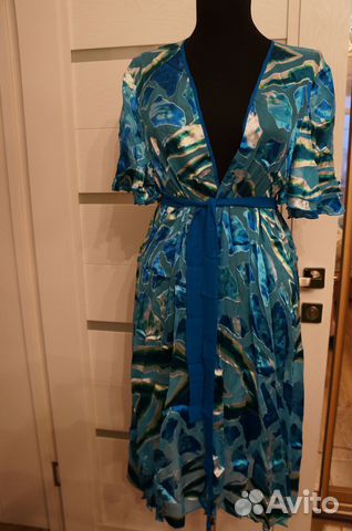 Халат из натурального шелка L (48)