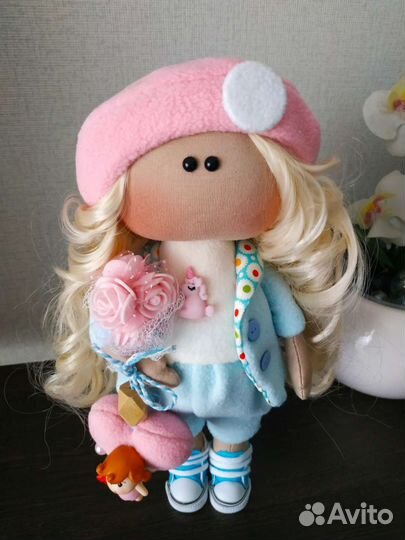 Интерьерная текстильная кукла ручной работы