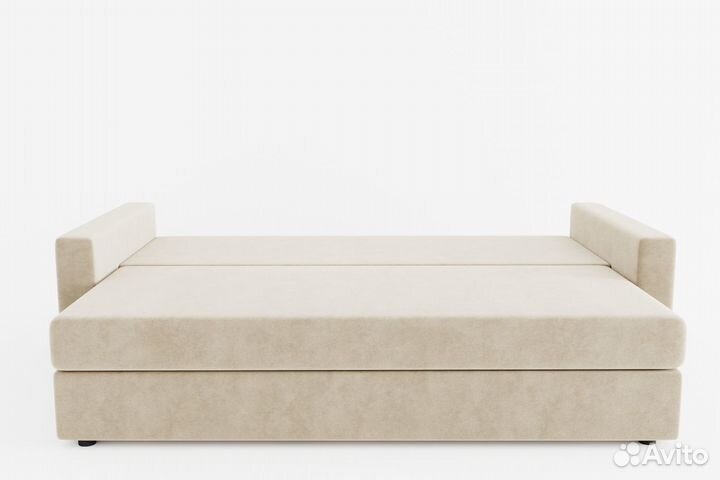 Диван прямой Олимп-1 (пружинный блок) с ножками-ку