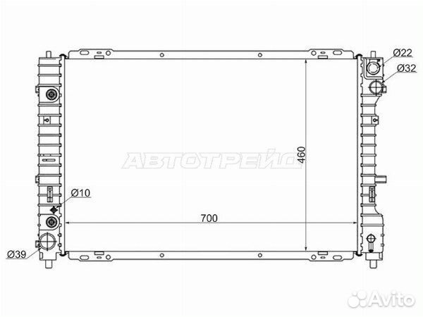 Радиатор ford, ford escape, ford escape 01-08, ford maverick, ford maverick 01-08, mazda, mazda trib