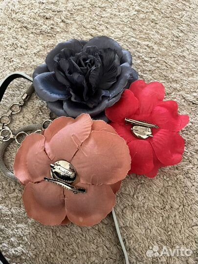Ремни, цветы броши )