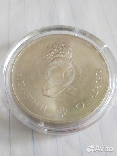 5 долларов 1974 г. Канада, серебро