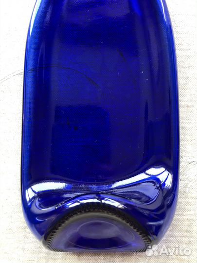 Тарелка бутылка синяя с пробкой. Набор 2 шт