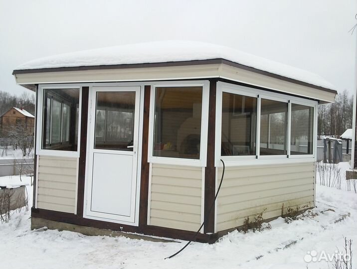 Остекление беседки раздвижное