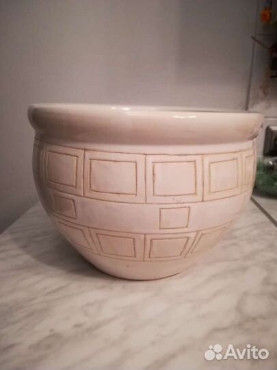 Горшок керамический с тарелкой