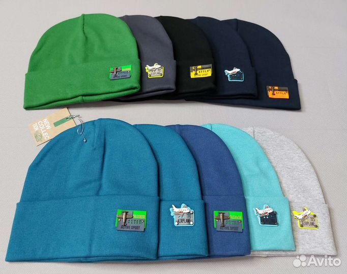Шапка для мальчика двухслойный трикотаж 47-50