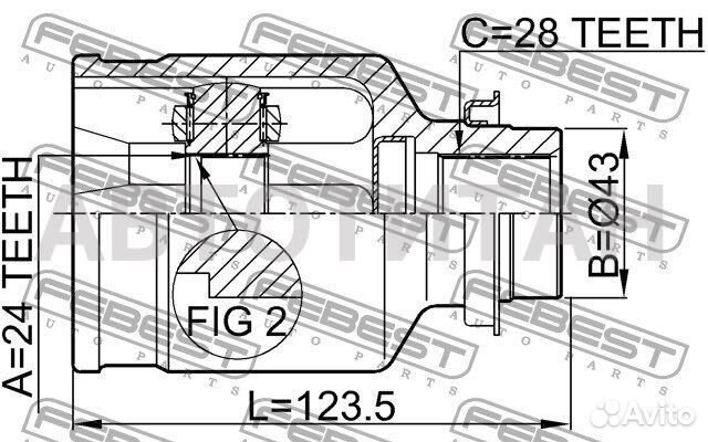 ШРУС внутренний правый 24X43X28