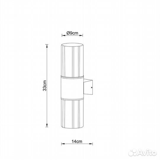 Уличный настенный светильник Arte Lamp Seginus A6515AL-2BK