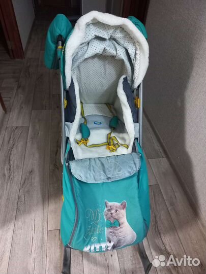 Детские санки коляска ника